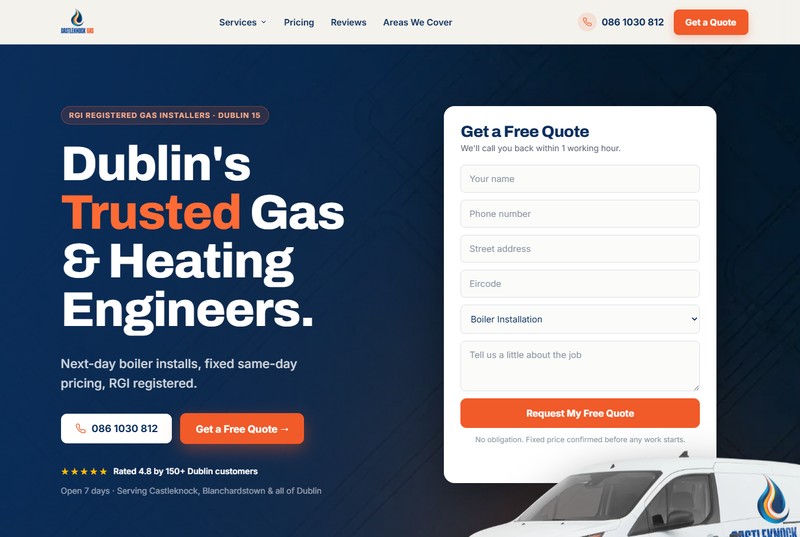 Castleknock Plumbing & Gas website