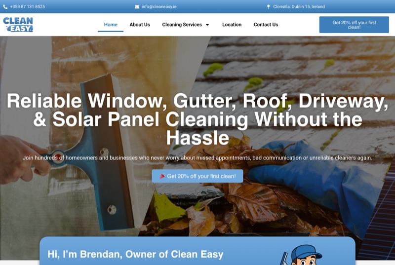 Clean Easy website
