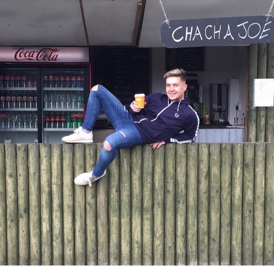 Alex at Cha Cha Joe, his first business - a coffee shop